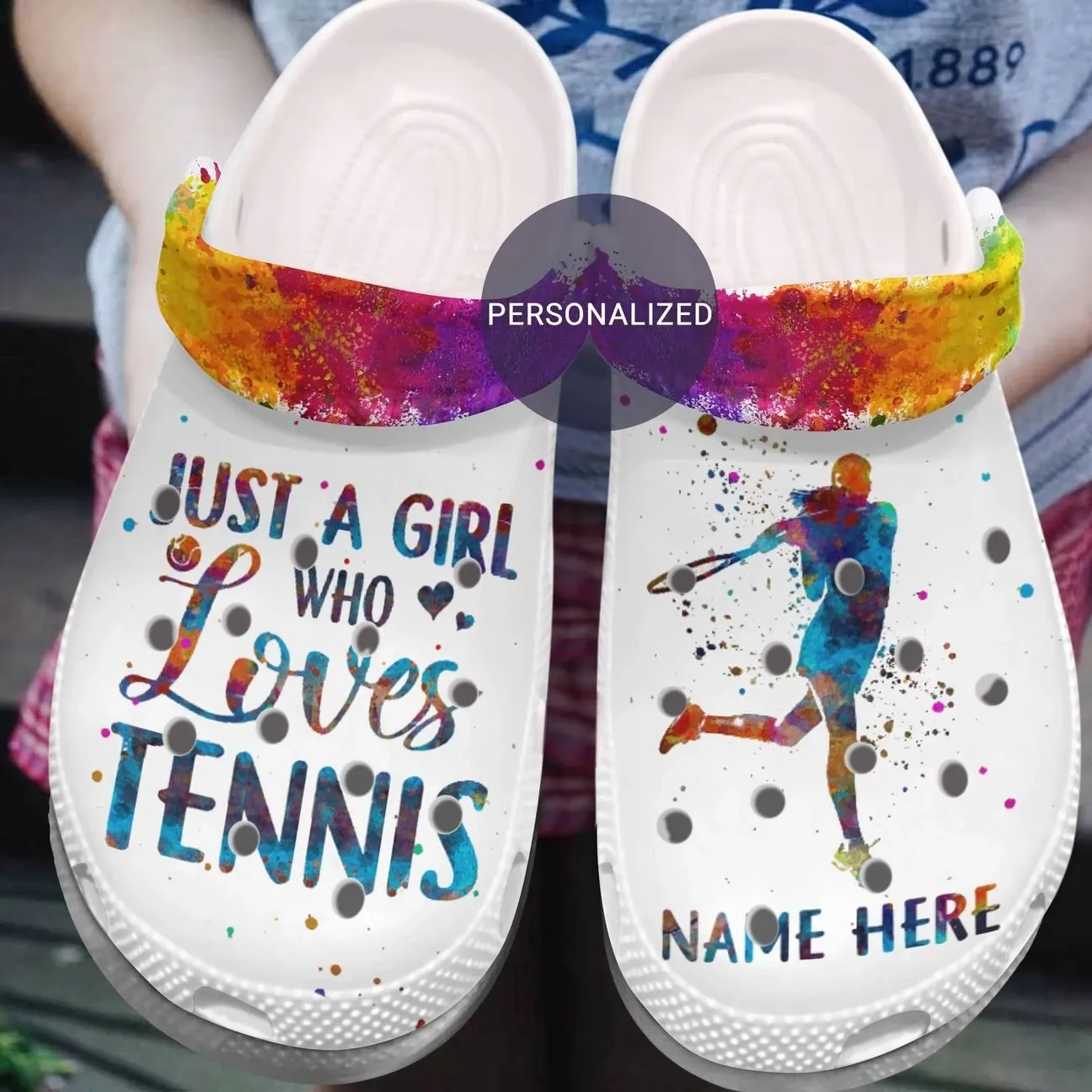 Tennis Personalized Clog Custom Crocs Comfortablefashion Style Comfortable For Women Men Kid Print 3D Just A Girl Who Loves Tennis Tennis Personalized Clog Custom Crocs Comfortablefashion Style Comfortable For Women Men Kid Print 3D Just A Girl Who Loves Tennis