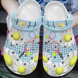 Tennis Personalized Clog Custom Crocs Comfortablefashion Style Comfortable For Women Men Kid Print 3D Tennis Floral