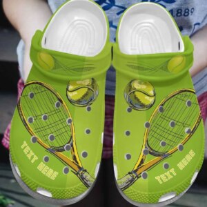 Tennis Personalized Clog Custom Crocs Comfortablefashion Style Comfortable For Women Men Kid Print 3D Tennis Racket