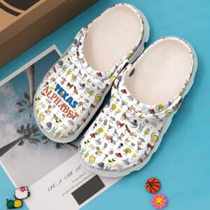 Texas Personalized Clog Custom Crocs Comfortablefashion Style Comfortable For Women Men Kid Print 3D Texas Alphabet