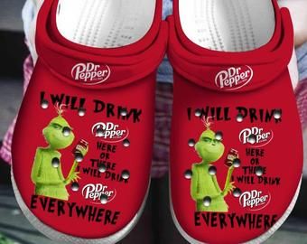 The Grinch Crocs Crocband Clog Grinch I Will Drink Dr Pepper Crocs 3D Clogs For The Grinch Film Lover Funny Grinch Crocs The Grinch Crocs Crocband Clog Grinch I Will Drink Dr Pepper Crocs 3D Clogs For The Grinch Film Lover Funny Grinch Crocs