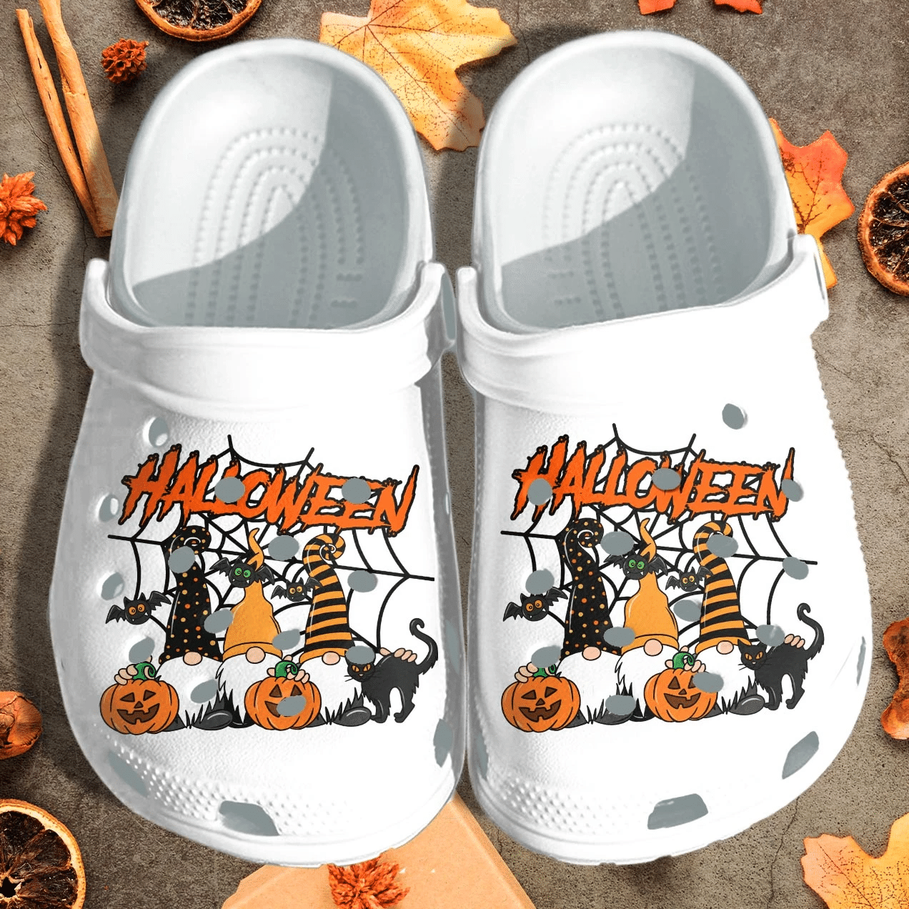 Three Gnomes Together Pumpkin Crocs Clog Shoes Clog – Funny Halloween Crocs Clog Crocband Clog Birthday Gift For Boy Girl Three Gnomes Together Pumpkin Crocs Clog Shoes Clog – Funny Halloween Crocs Clog Crocband Clog Birthday Gift For Boy Girl