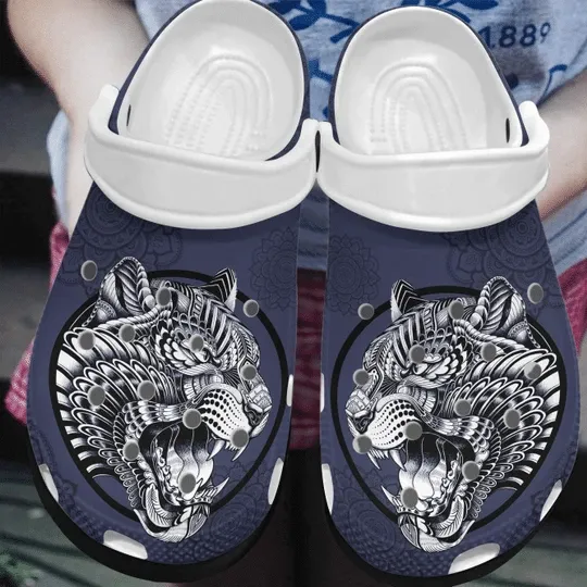 Tiger Personalize Clog Custom Crocs Clog On Sandal Fashion Style Comfortable For Women Men Kid Tiger Personalize Clog Custom Crocs Clog On Sandal Fashion Style Comfortable For Women Men Kid