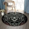 Tiger Viking Round Carpet Floor Rug Living Room Bedroom Decor Round Area Rug Carpet
