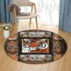 Tigers Round Carpet Floor Rug Living Room Bedroom Decor Round Area Rug Carpet