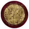 Tinsley Red Round Carpet Floor Rug Living Room Bedroom Decor Round Area Rug Carpet