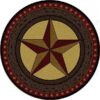 Tooled Leather Star Round Carpet Floor Rug Living Room Bedroom Decor Round Area Rug Carpet