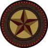 Tooled Leather Star Round Carpet Floor Rug Living Room Bedroom Decor Round Area Rug Carpet