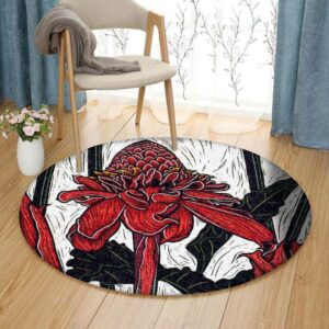 Torch Ginger Round Carpet Floor Rug Living Room Bedroom Decor Round Area Rug Carpet