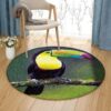 Toucan Bird Round Carpet Floor Rug Living Room Bedroom Decor Round Area Rug Carpet