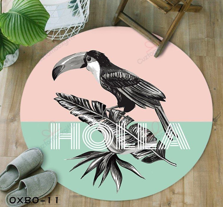Toucan Holla Round Carpet Floor Rug Living Room Bedroom Decor Round Area Rug Carpet Toucan Holla Round Carpet Floor Rug Living Room Bedroom Decor Round Area Rug Carpet