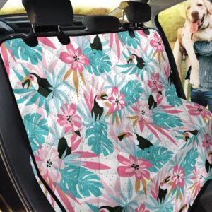 Toucan Tropical Flower Pattern Car Back Seat Cover Dog Car Seat Covers - 6a8ec7310772