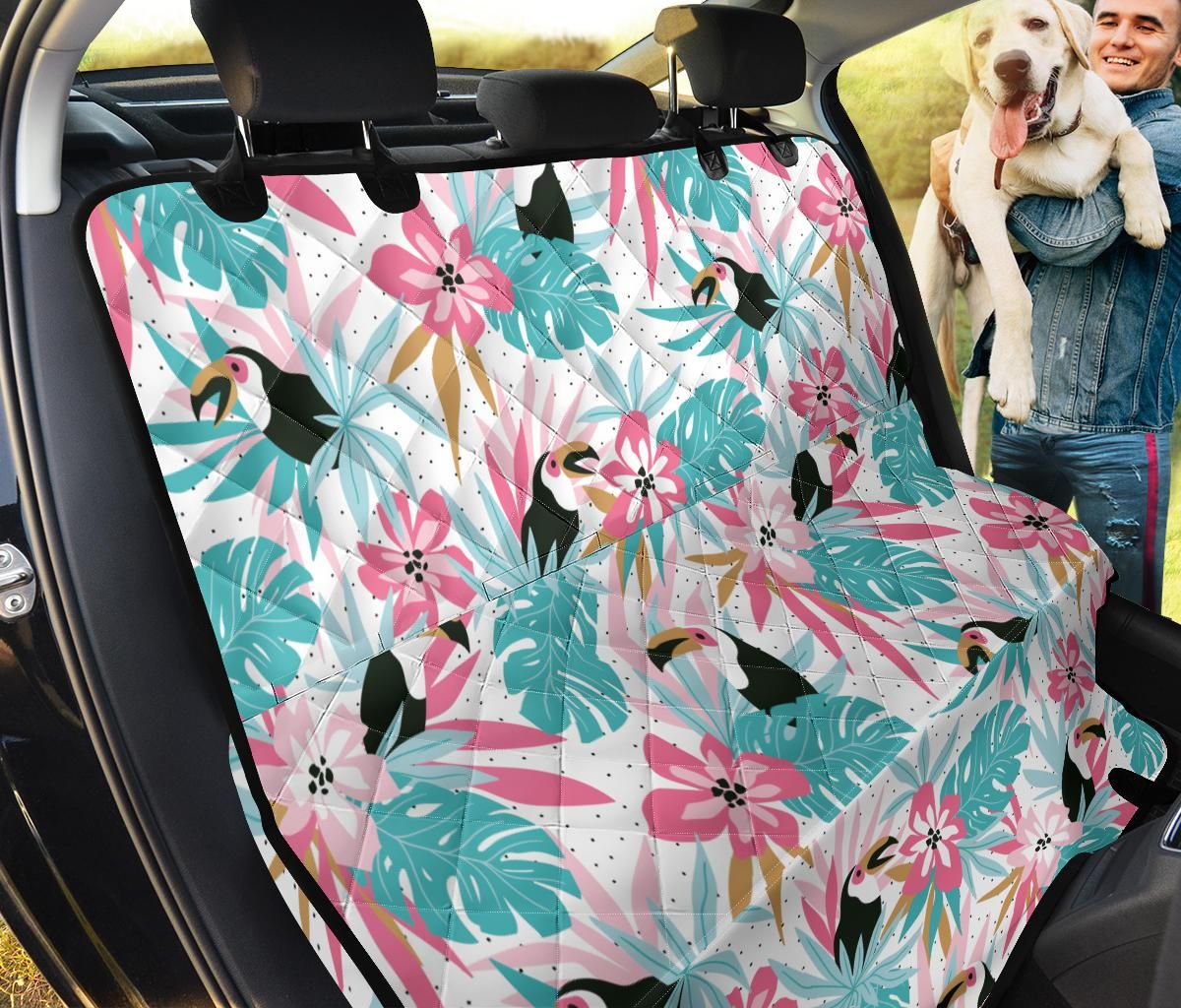 Toucan Tropical Flower Pattern Car Back Seat Cover Dog Car Seat Covers - 6a8ec7310772 Toucan Tropical Flower Pattern Car Back Seat Cover Dog Car Seat Covers - 6a8ec7310772