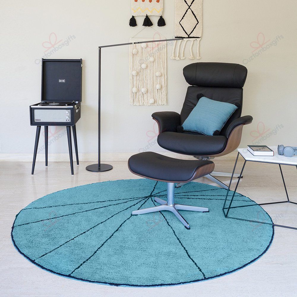 Trace Petroleum Round Carpet Floor Rug Living Room Bedroom Decor Round Area Rug Carpet Trace Petroleum Round Carpet Floor Rug Living Room Bedroom Decor Round Area Rug Carpet