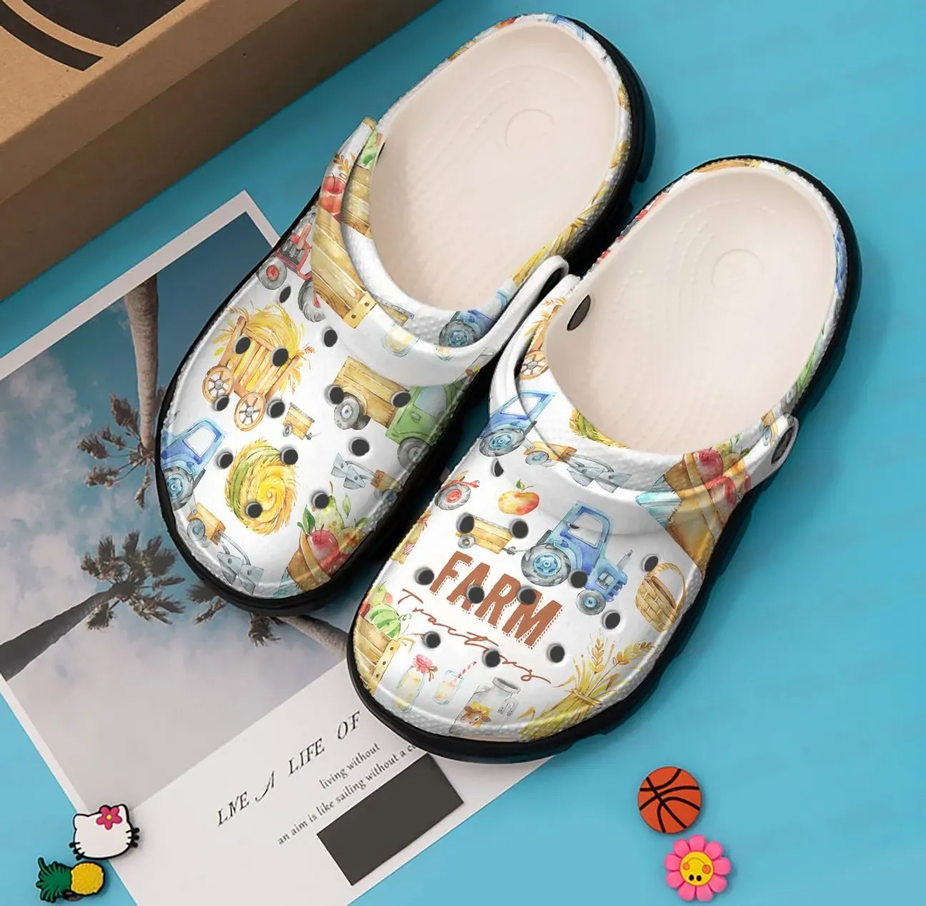 Tractor Personalized Clog Custom Crocs Comfortablefashion Style Comfortable For Women Men Kid Print 3D Farm Pattern Tractor Personalized Clog Custom Crocs Comfortablefashion Style Comfortable For Women Men Kid Print 3D Farm Pattern