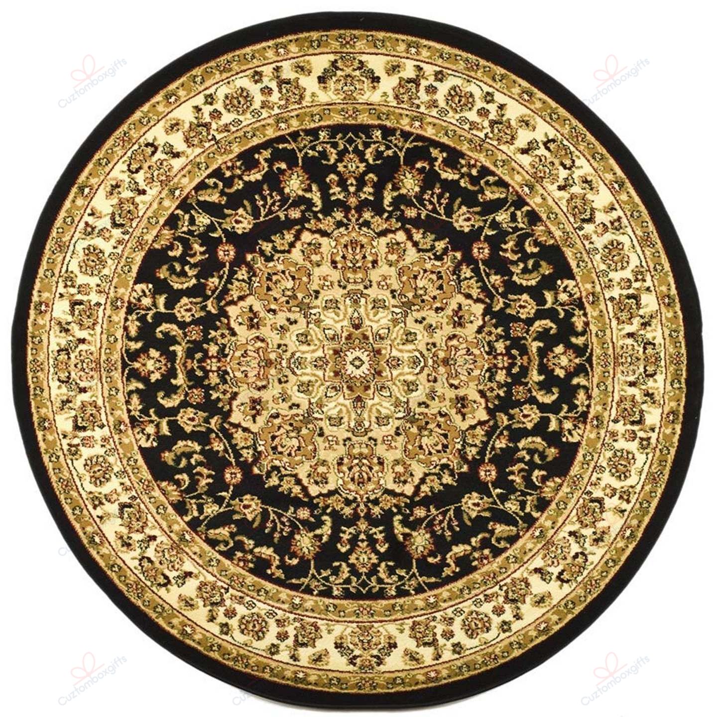 Traditional Oriental Flower Round Carpet Floor Rug Living Room Bedroom Decor Round Area Rug Carpet Traditional Oriental Flower Round Carpet Floor Rug Living Room Bedroom Decor Round Area Rug Carpet