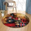 Train Round Carpet Floor Rug Living Room Bedroom Decor Round Area Rug Carpet