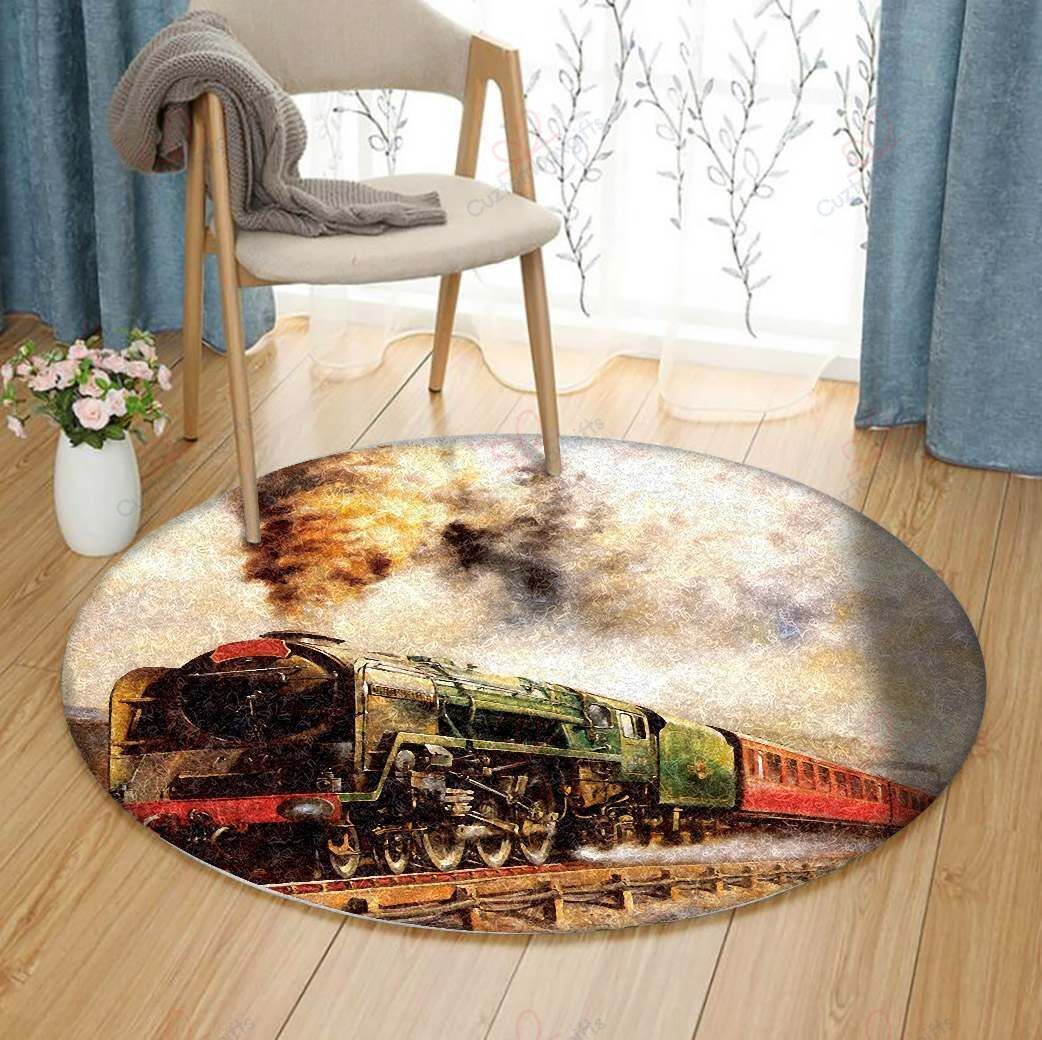 Train Love Round Carpet Floor Rug Living Room Bedroom Decor Round Area Rug Carpet Train Love Round Carpet Floor Rug Living Room Bedroom Decor Round Area Rug Carpet