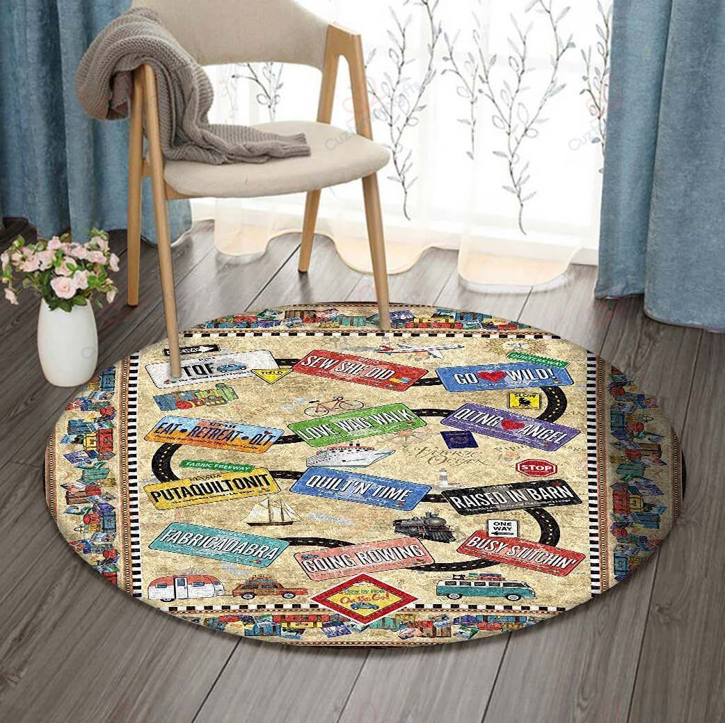 Travel Round Carpet Floor Rug Living Room Bedroom Decor Round Area Rug Carpet Travel Round Carpet Floor Rug Living Room Bedroom Decor Round Area Rug Carpet