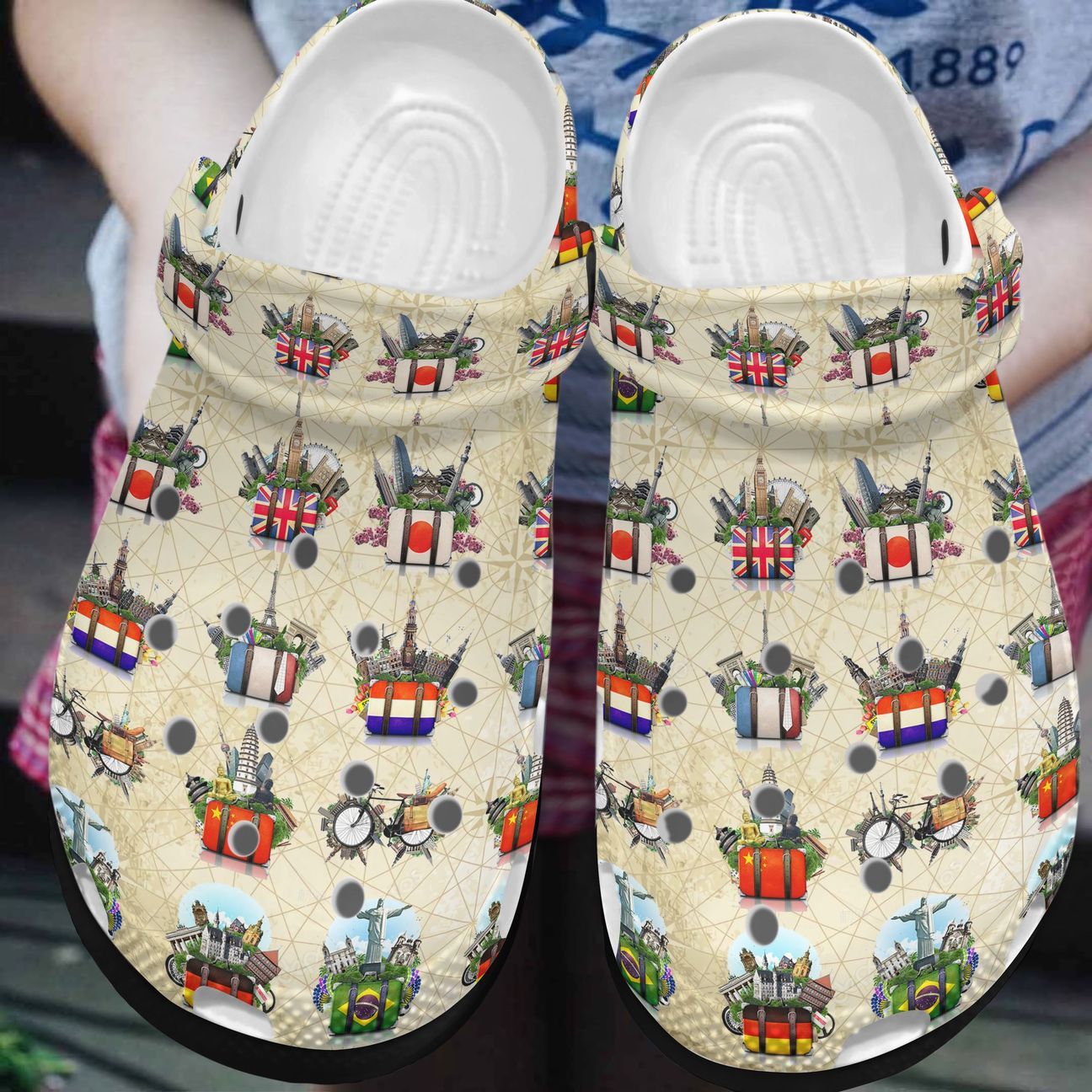 Travel Personalized Clog Custom Crocs Comfortablefashion Style Comfortable For Women Men Kid Print 3D Pattern Travel Personalized Clog Custom Crocs Comfortablefashion Style Comfortable For Women Men Kid Print 3D Pattern