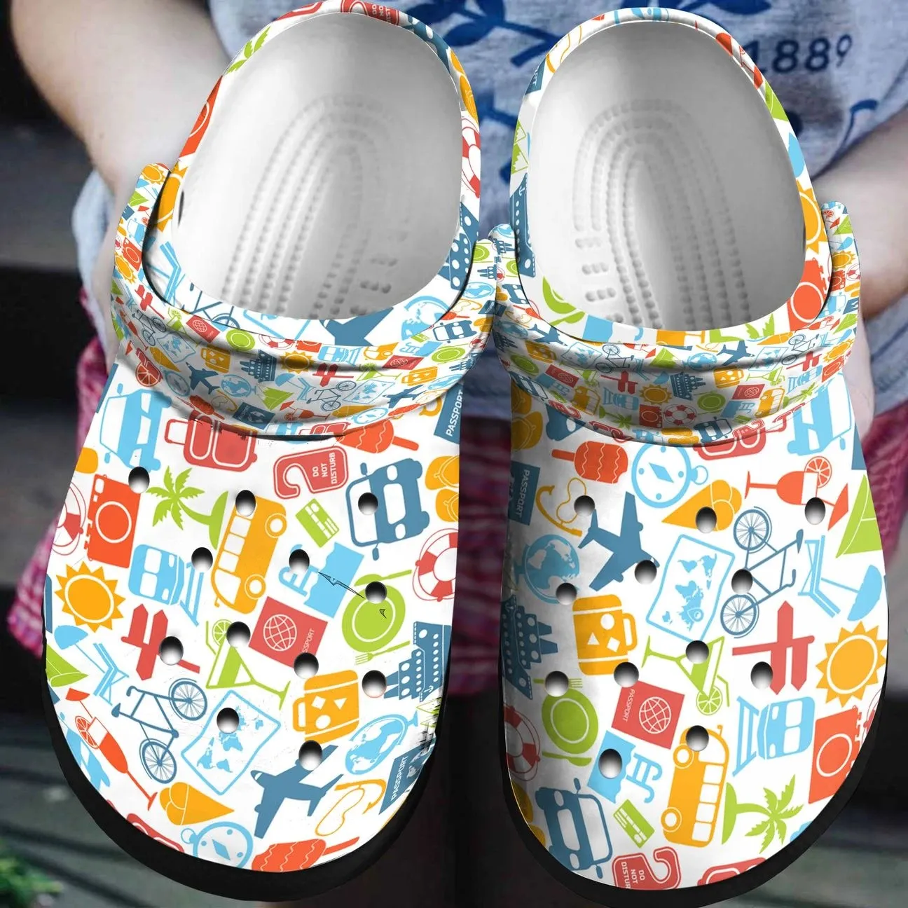 Travel Personalized Clog Custom Crocs Comfortablefashion Style Comfortable For Women Men Kid Print 3D Travel Pattern Travel Personalized Clog Custom Crocs Comfortablefashion Style Comfortable For Women Men Kid Print 3D Travel Pattern