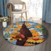 Tree Cat Round Carpet Floor Rug Living Room Bedroom Decor Round Area Rug Carpet