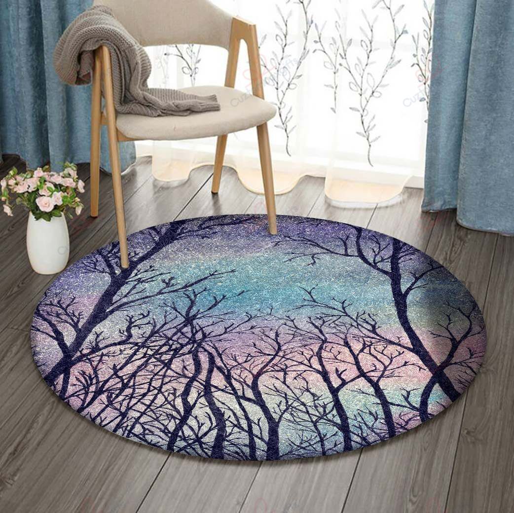 Tree Forest Round Carpet Floor Rug Living Room Bedroom Decor Round Area Rug Carpet Tree Forest Round Carpet Floor Rug Living Room Bedroom Decor Round Area Rug Carpet