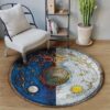Tree Of Life 2 Round Carpet Floor Rug Living Room Bedroom Decor Round Area Rug Carpet
