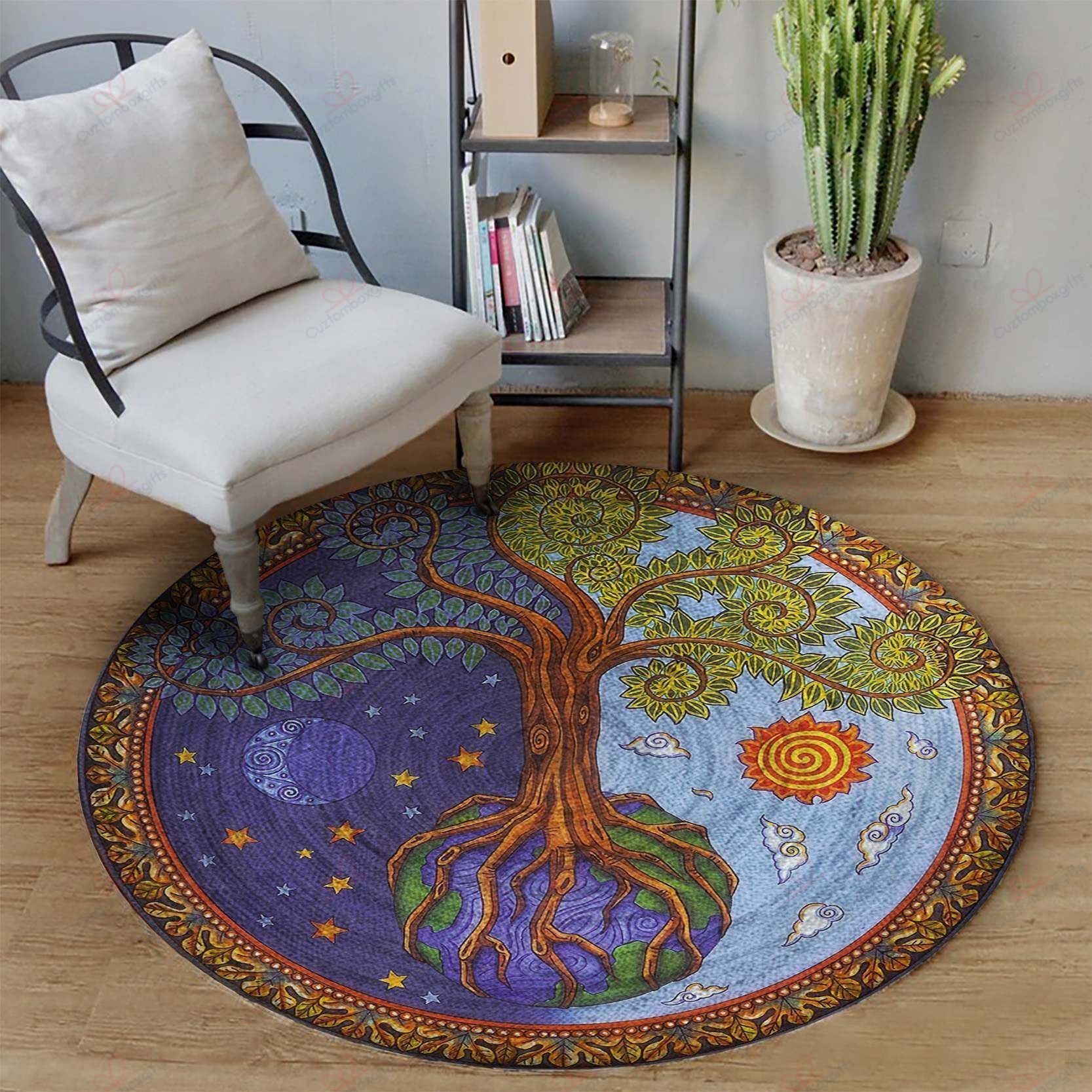 Tree Of Life 3 Round Carpet Floor Rug Living Room Bedroom Decor Round Area Rug Carpet Tree Of Life 3 Round Carpet Floor Rug Living Room Bedroom Decor Round Area Rug Carpet