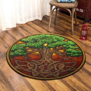Tree Of Life 4 Round Carpet Floor Rug Living Room Bedroom Decor Round Area Rug Carpet