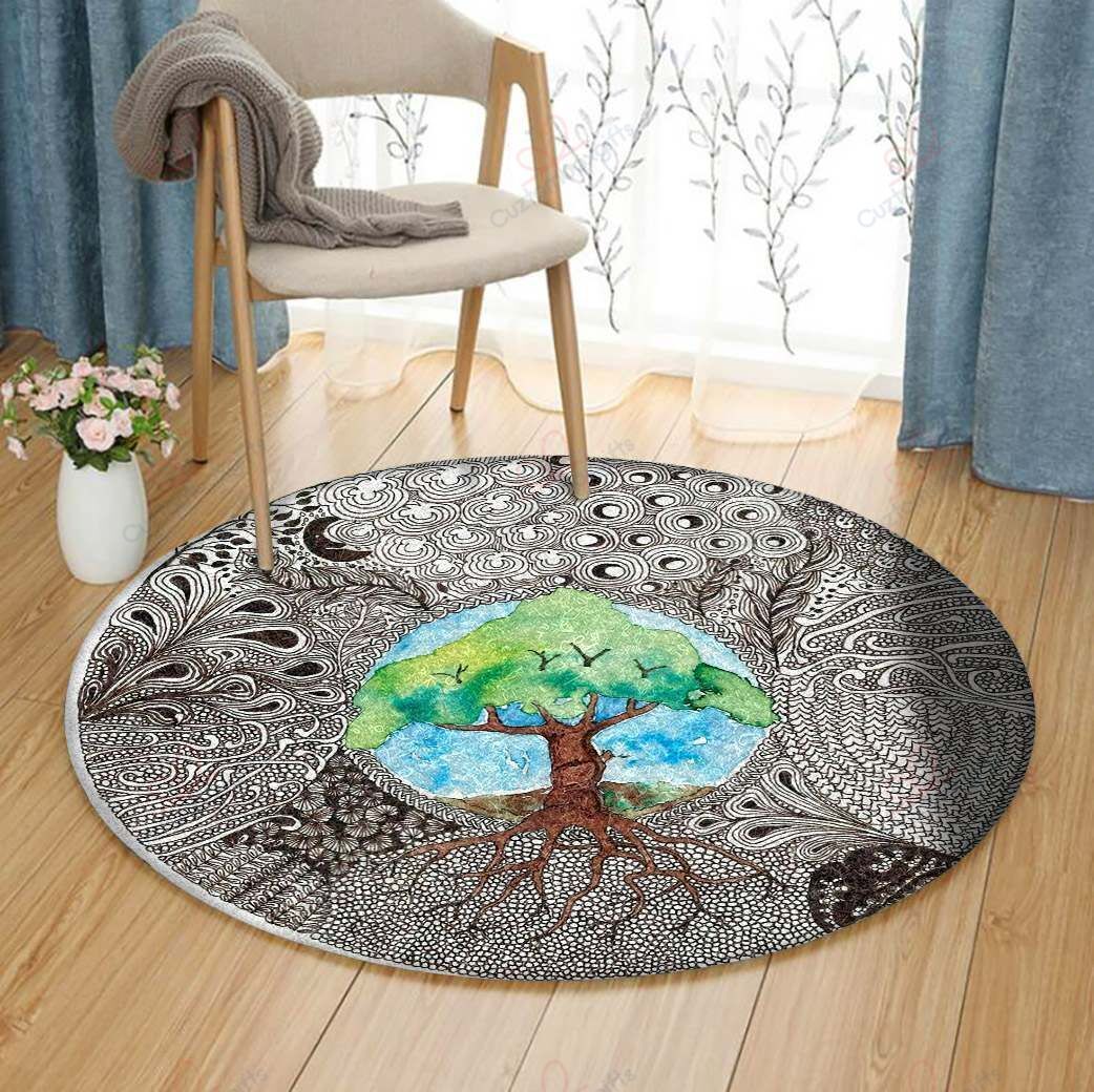 Tree Of Life Bird Round Carpet Floor Rug Living Room Bedroom Decor Round Area Rug Carpet Tree Of Life Bird Round Carpet Floor Rug Living Room Bedroom Decor Round Area Rug Carpet