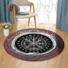 Tree Of Life Black Viking Round Carpet Floor Rug Living Room Bedroom Decor Round Area Rug Carpet