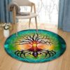 Tree Of Life Eye Round Carpet Floor Rug Living Room Bedroom Decor Round Area Rug Carpet