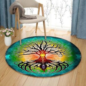 Tree Of Life Eye Round Carpet Floor Rug Living Room Bedroom Decor Round Area Rug Carpet