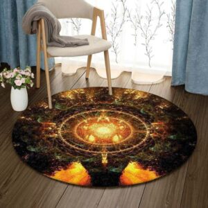 Tree Of Life Galaxy Round Carpet Floor Rug Living Room Bedroom Decor Round Area Rug Carpet