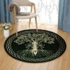 Tree Of Life Girl Round Carpet Floor Rug Living Room Bedroom Decor Round Area Rug Carpet