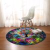 Tree Of Life Round Carpet Floor Rug Living Room Bedroom Decor Round Area Rug Carpet