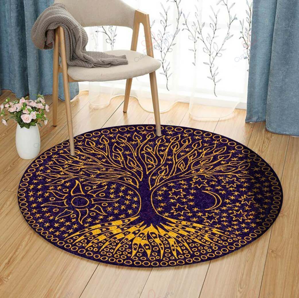 Tree Of Life Moon And Sun Round Carpet Floor Rug Living Room Bedroom Decor Round Area Rug Carpet Tree Of Life Moon And Sun Round Carpet Floor Rug Living Room Bedroom Decor Round Area Rug Carpet