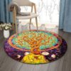 Tree Of Life Moon Round Carpet Floor Rug Living Room Bedroom Decor Round Area Rug Carpet