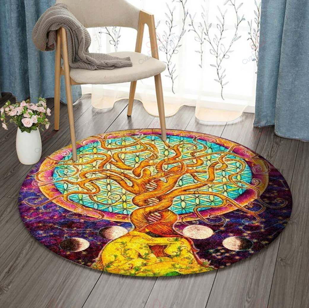 Tree Of Life Moon Round Carpet Floor Rug Living Room Bedroom Decor Round Area Rug Carpet Tree Of Life Moon Round Carpet Floor Rug Living Room Bedroom Decor Round Area Rug Carpet