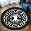 Tree Of Life Symbol Viking Round Carpet Floor Rug Living Room Bedroom Decor Round Area Rug Carpet