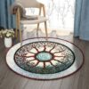 Tree Of Life Wood Round Carpet Floor Rug Living Room Bedroom Decor Round Area Rug Carpet