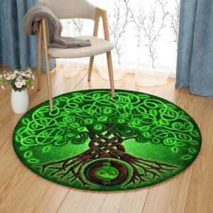 Tree Of Life Yinyang Round Carpet Floor Rug Living Room Bedroom Decor Round Area Rug Carpet