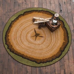 Tree Stump Round Carpet Floor Rug Living Room Bedroom Decor Round Area Rug Carpet
