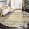 Trent Austin Design Mccranie Cotton Ivory Round Carpet Floor Rug Living Room Bedroom Decor Round Area Rug Carpet