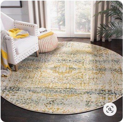 Trent Austin Design Mccranie Cotton Ivory Round Carpet Floor Rug Living Room Bedroom Decor Round Area Rug Carpet Trent Austin Design Mccranie Cotton Ivory Round Carpet Floor Rug Living Room Bedroom Decor Round Area Rug Carpet