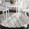 Tribal Design Tufted Round Carpet Floor Rug Living Room Bedroom Decor Round Area Rug Carpet