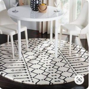 Tribal Design Tufted Round Carpet Floor Rug Living Room Bedroom Decor Round Area Rug Carpet