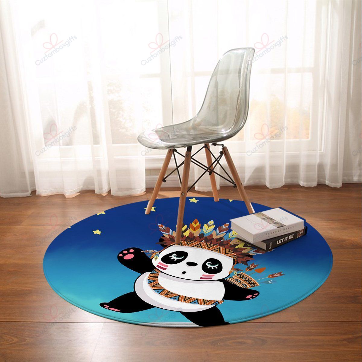 Tribal Panda Round Carpet Floor Rug Living Room Bedroom Decor Round Area Rug Carpet Tribal Panda Round Carpet Floor Rug Living Room Bedroom Decor Round Area Rug Carpet