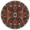 Tribal Rain Red Round Carpet Floor Rug Living Room Bedroom Decor Round Area Rug Carpet